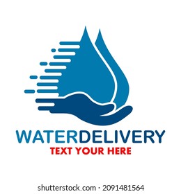 water delivery vector logo template illustration.This logo suitable for business