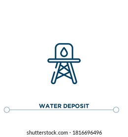 Wasserablagensymbol, Vektorsymbol. einfache Elementgrafik. Wasserablagensymbol aus bearbeitbarem Feuerwerkskörper-Konzept. kann für Web und mobile
