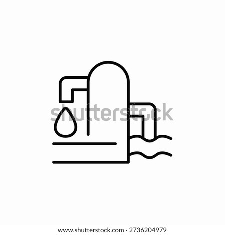 water desalination icon sign vector