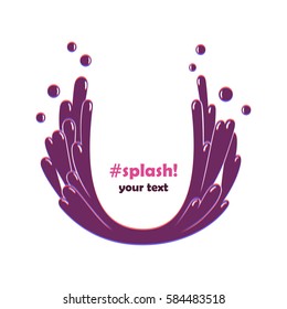 Water design element, vector juice splash background