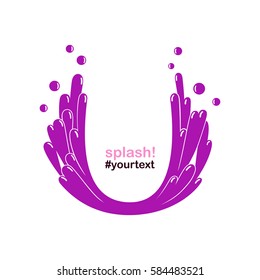 Water design element, vector juice splash background