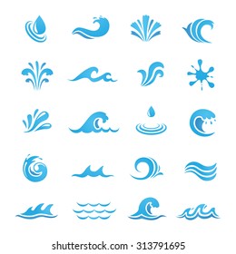 Water Design Elements. Can be used as icon, symbol or logo design