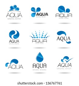 Water design elements. Water icon (aqua)