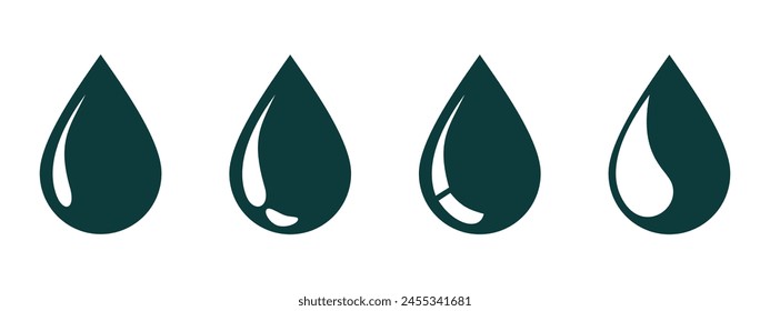 water design icon set, various variations and models for graphic needs, vector eps 10.