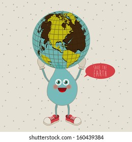 water design over beige background vector illustration