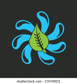 water design over black  background vector illustration