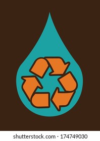 water design over black  background vector illustration