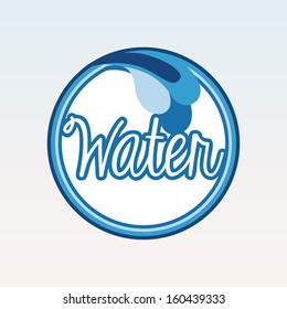 water design over blue background vector illustration