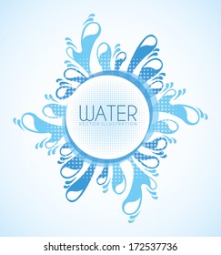 water design over blue background vector illustration