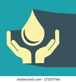 water design over blue  background vector illustration