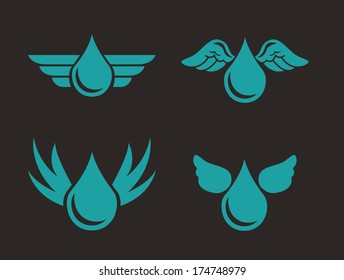 water design over  blue background vector illustration