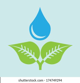 water design over  blue background vector illustration