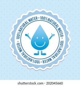 water design over blue background vector illustration