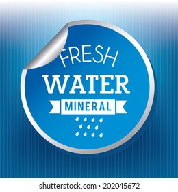 water design over blue background vector illustration
