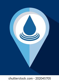 water design over blue background vector illustration