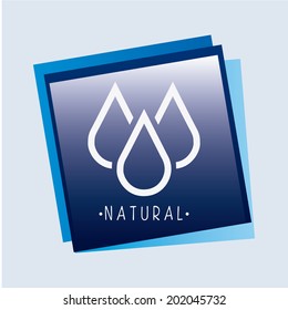 water design over blue background vector illustration