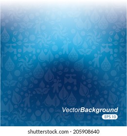 water design over blue background vector illustration