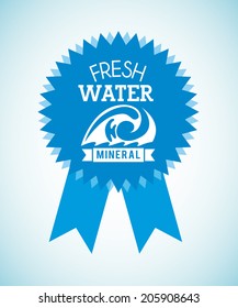water design over blue background vector illustration