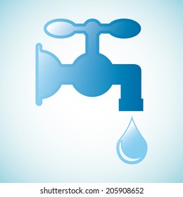 water design over blue  background vector illustration