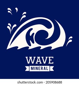 water design over blue background vector illustration
