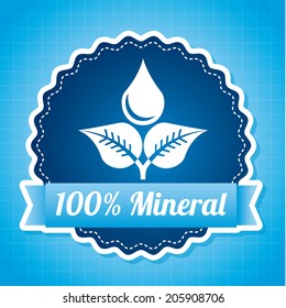 water design over blue background vector illustration