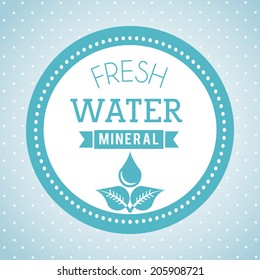 water design over blue  background vector illustration