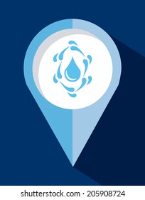 water design over blue  background vector illustration