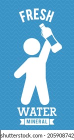 water design over blue background vector illustration
