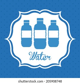 water design over blue background vector illustration