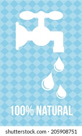 water design over blue background vector illustration