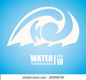 water design over blue background vector illustration