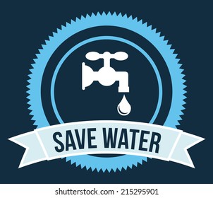 water design over blue background vector illustration