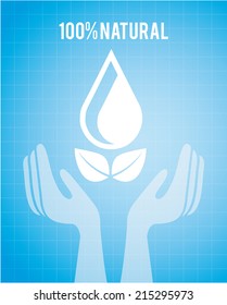 water design over blue background vector illustration