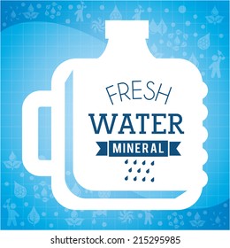 water design over blue background vector illustration
