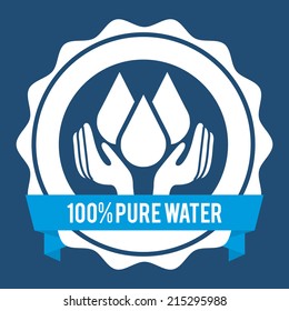 water design over blue  background vector illustration