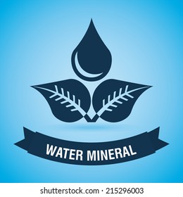 water design over blue background vector illustration