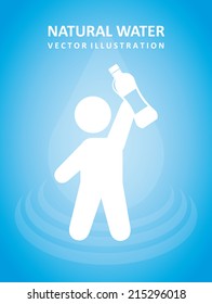 water design over blue  background vector illustration