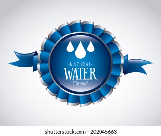 water design over  gray background vector illustration