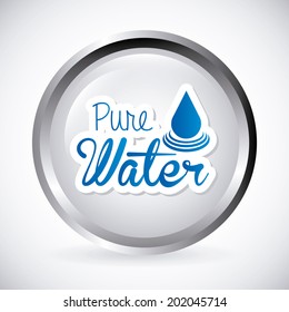 water design over  gray background vector illustration