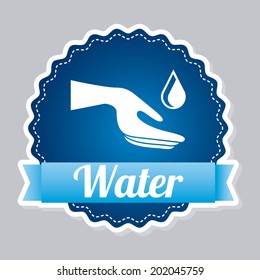 water design over gray background vector illustration