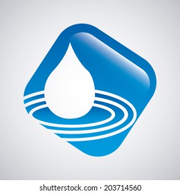 Water design over gray background, vector illustration
