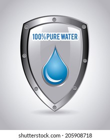 water design over gray background vector illustration