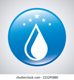 water design over gray background vector illustration