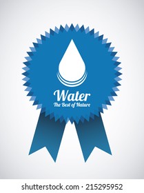 water design over gray  background vector illustration