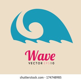 water design over pink  background vector illustration