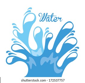 water design over white  background vector illustration