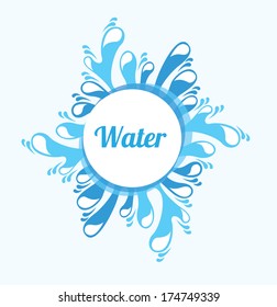 water design over white  background vector illustration