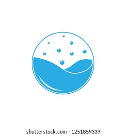 water dew curve geometric symbol vector