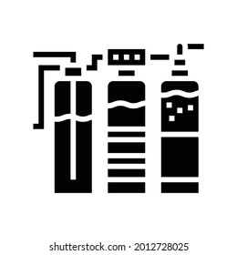 water different filtration filter glyph icon vector. water different filtration filter sign. isolated contour symbol black illustration