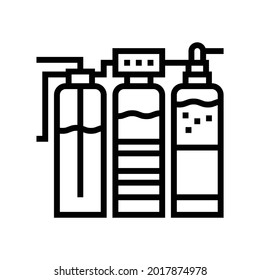 water different filtration filter line icon vector. water different filtration filter sign. isolated contour symbol black illustration